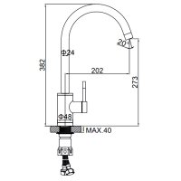 Смеситель для кухни Ledeme L74013