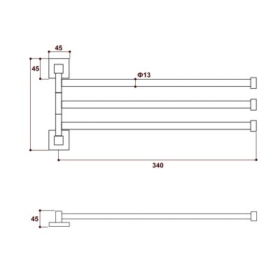 Поворотный полотенцедержатель D-Lin D254222