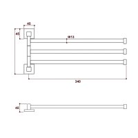 Поворотный полотенцедержатель D-Lin D254222