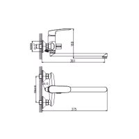 Смеситель для ванны Haiba HB22183