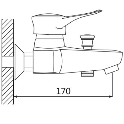 Смеситель для ванны OUTE T3002