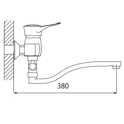 Смеситель для ванны OUTE T3023