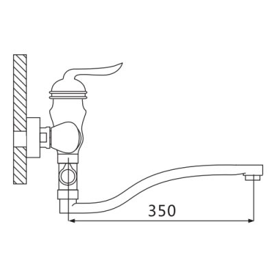 Смеситель для ванны OUTE T3923