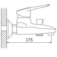 Смеситель для ванны OUTE T0802A