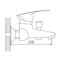 Смеситель для ванны OUTE T1802