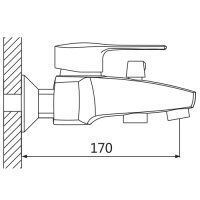 Смеситель для ванны OUTE T4802A