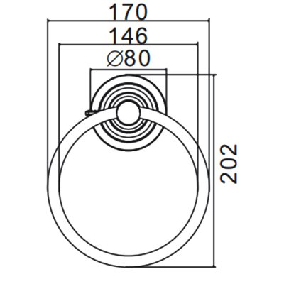 Кольцевой полотенцедержатель Gerhans K24004