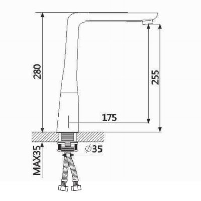 Смеситель для кухни OUTE T10213B