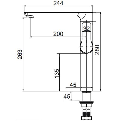 Смеситель для раковины Gerhans K14015B