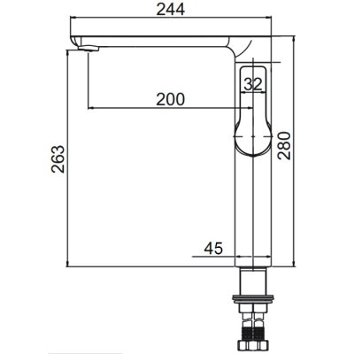 Смеситель для раковины Gerhans K14015W