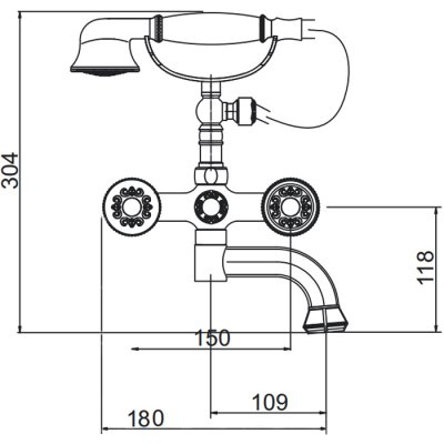 Смеситель для ванны Gerhans K13018