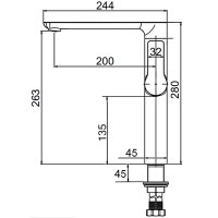 Смеситель для раковины Gerhans K14015W