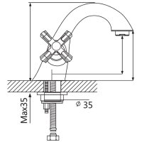 Смеситель для раковины OUTE T6501