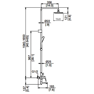 Душевая стойка FAOP A2480-8