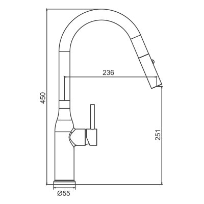 Смеситель для кухни Gappo G4398-46