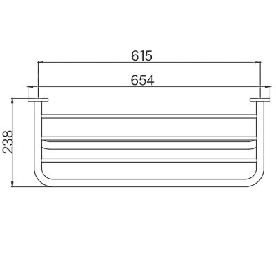 Полка для полотенец Frap F804 Хром