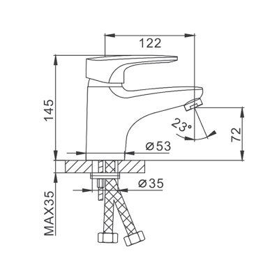 Смеситель для раковины Frap F1068