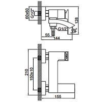 Смеситель для ванны Ledeme L3178B