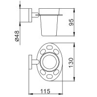 Стакан Frap F1706 Хром
